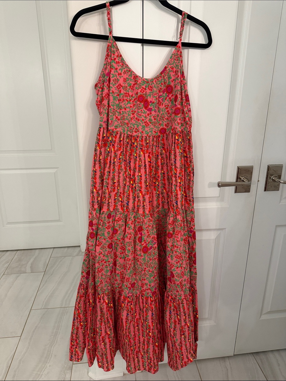 Chelsea & Theodore floral Pink Sleeveless Maxi Dress Small New/Tags